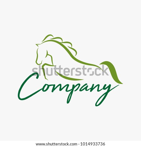 Horse logo design illustration, Horse silhouette vector, Horse vector illustration isolated on white background Royalty-Free Stock Photo #1014933736