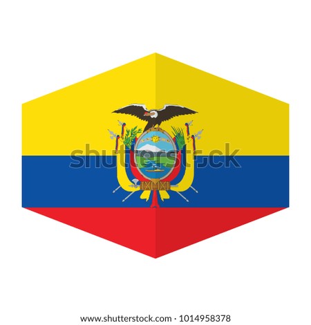 flag of Ecuador,vector illustration of Ecuador flag, official colors and proportion correctly. National Flag of Ecuador, A Flag Illustration within a Sign of the country of Ecuador.