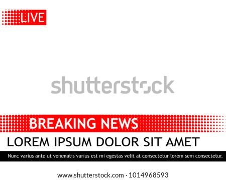 Breaking news design template pop art retro vector illustration. Isolated image on white background. Comic book style imitation.