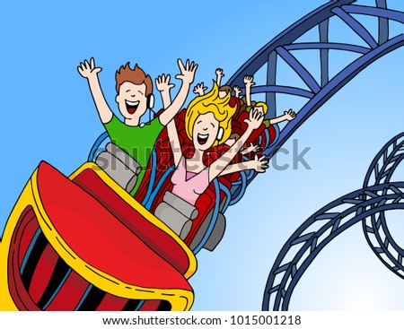 An image of a Call Center Operators Riding Rollercoaster.