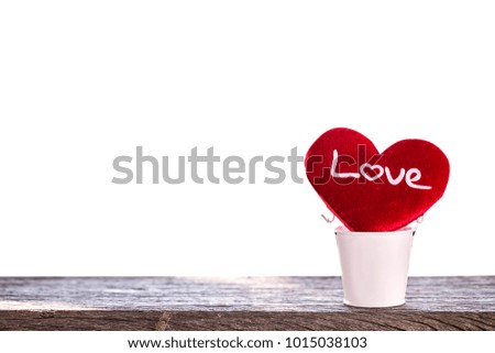 red heart shape isolate on white ,abstract background to love,valentine concept. 