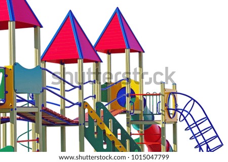 Children's playground on white background  