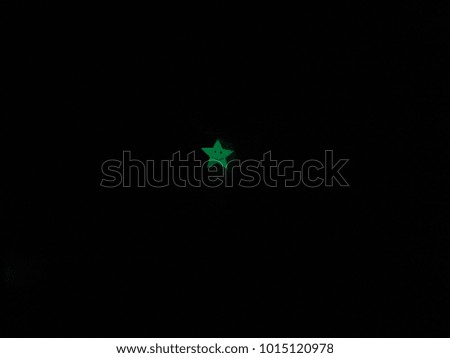 green star in the dark 