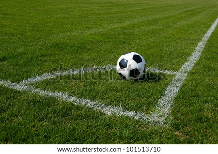 Soccer ball on the field
