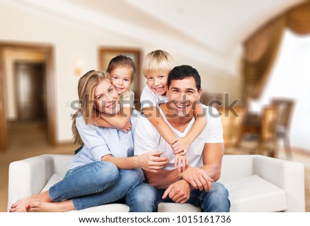 Father, mother and children