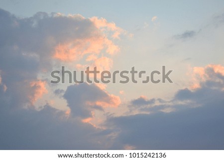 Clouds lit by sunshine