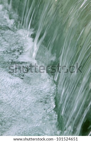 closeup of pictures, slow flow of water
