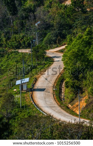 Road to Doi Pha Tang in Chiangrai Province, Thailand.