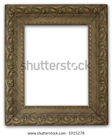 Painting frame. With clipping path.