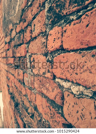 ancient brick wall Royalty-Free Stock Photo #1015290424