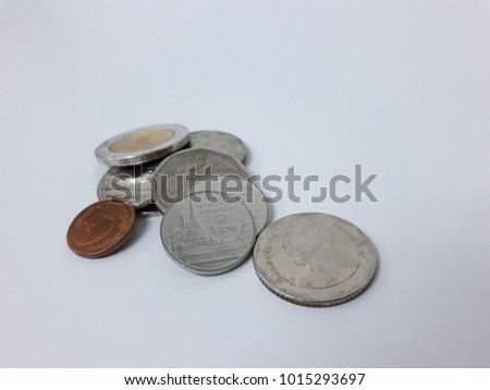 Silver coins many sizes