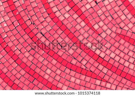 Pink mosaic tile, background, texture