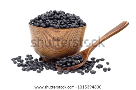 black soybean isolated on white background.