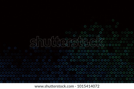 Dark Blue, Green vector  pattern with spheres. Abstract illustration with colored bubbles in nature style. Completely new template for your brand book.