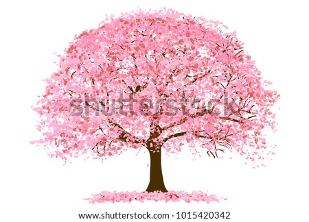 Cherry Blossoms Spring flower icon Royalty-Free Stock Photo #1015420342