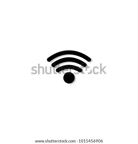 Simple black wi fi icon illustration. Modern connection sign