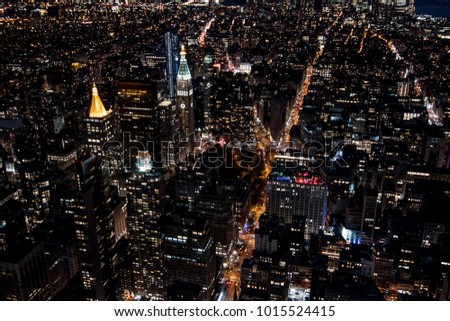 New York Streets by Night