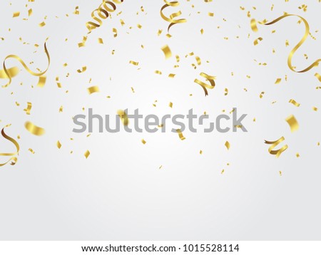 Gold confetti Celebration background Royalty-Free Stock Photo #1015528114