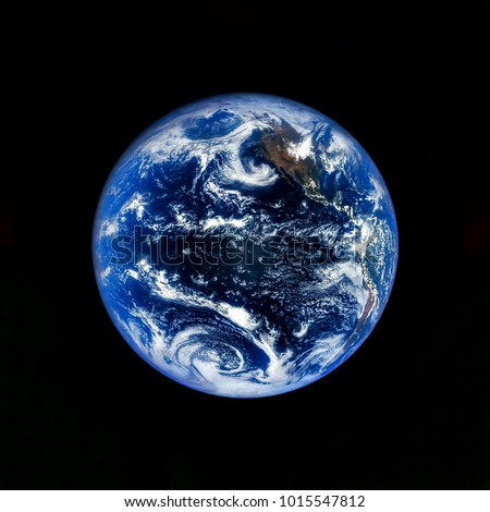 Earth globe isolated on black background. The world is planet earth and all life upon it. Earth is the third planet from the Sun.Design for Education, Science. Elements of this image furnished by NASA