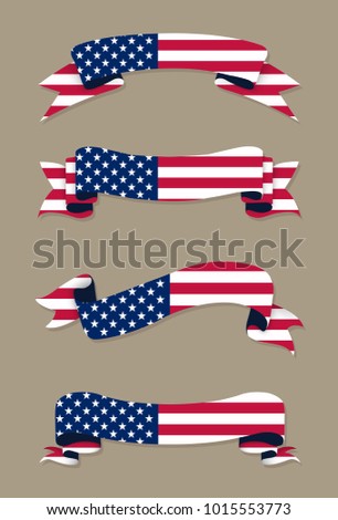 American flag sign.Flag of USA.