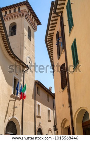 Massa Martana, Perugia, Umbria, Italy: historic city. Typical street