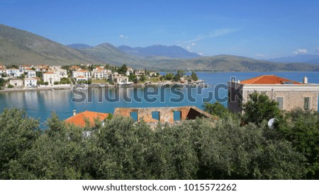 Fantastic view to small port of Hirolakas from my house balcony, Galaxidi village, Fokida, Greece
