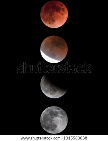 Super moon/ blue moon eclipse documented on Jan 31, 2018, in Singapore.