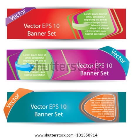 Vector Web2 website banner set