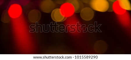 Abstract Bokeh light background for background.Panoramic Banner with copy-space background.