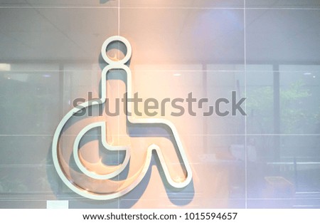 icon Handicap symbol Stick on the wall .