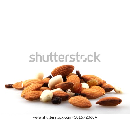 Raw nuts isolated Royalty-Free Stock Photo #1015723684