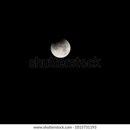 Night Photograph of Super Moon Eclipse