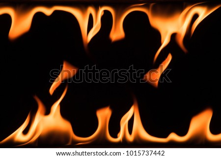 Fire flames frame background