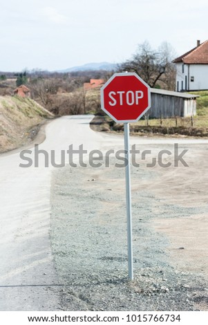 a traffic sign on the road