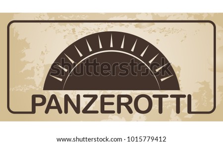 Panzerotti with mozzarella and tomato - vector