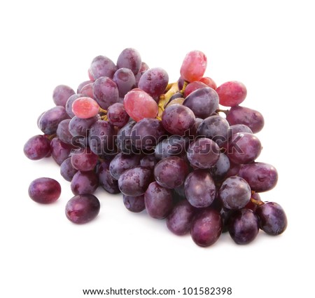 Purple Grapes Isolated On A White Background Royalty-Free Stock Photo #101582398