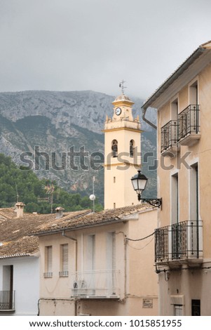 Adsubia village in Alicante province Spain
