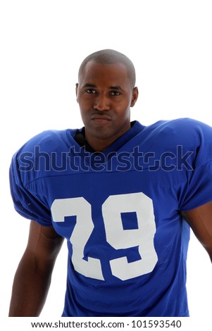 Football Player shot on a white background