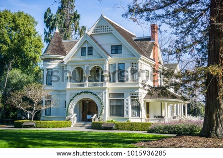 Patterson House on the grounds of Ardenwood Historic Farm (local regional public park), east San Francisco bay area, California Royalty-Free Stock Photo #1015936285