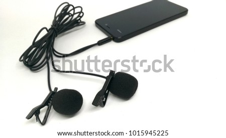 stereo lavalier microphone 3.5mm jack condenser wired for smartphone computer PC Laptop dslr camera