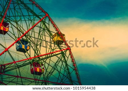 Colorful ferris wheel. 