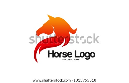 Fast horse logo template, Equestrian logo design symbol vector