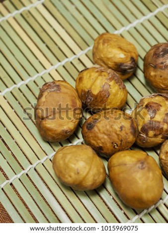 Korean food roast chestnuts, gunbam
