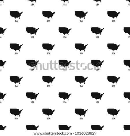USA map in black. Simple illustration of USA map  isolated on white background