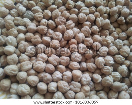 Raw organic dried chickpea texture background. Vegan healthy nutrition. Top view, copy space, healthy lifestyle concept