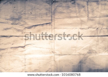 Old crumpled empty notebook paper background texture