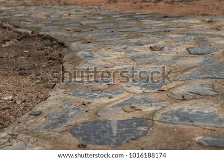 Marble lined road