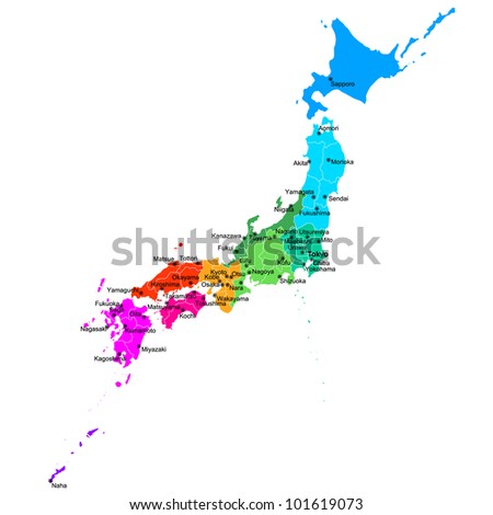  Japan map Royalty-Free Stock Photo #101619073