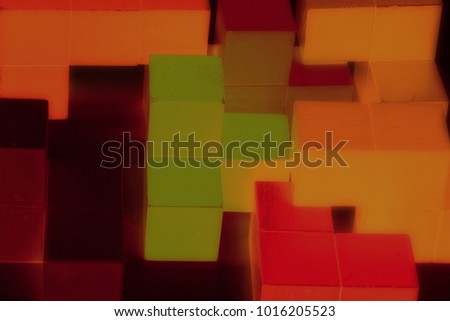 background of cubes of different colors