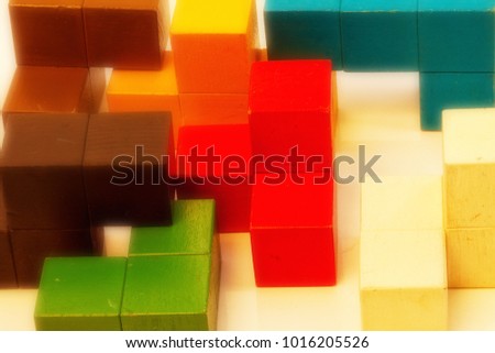 background of cubes of different colors